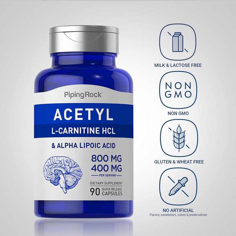 3901 PIP Acetyl L-Carn& Alpha Lipoic Capsules 90