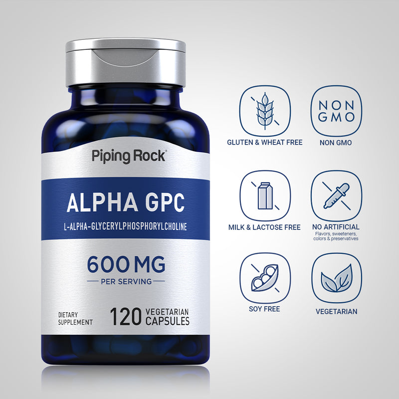 16161 PIP Alpha GPC 600 mg 120 Capsules