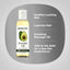 Product highlights graphic stating Healthy-Looking Skin, Lustrous Hair, Soothing Massage Oil, Add to the Bath for Spa-like Experience.