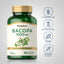 Bacopa bottle with icons indicating gluten-free, wheat-free, milk-free, lactose-free, soy-free, no artificial flavors or preservatives.