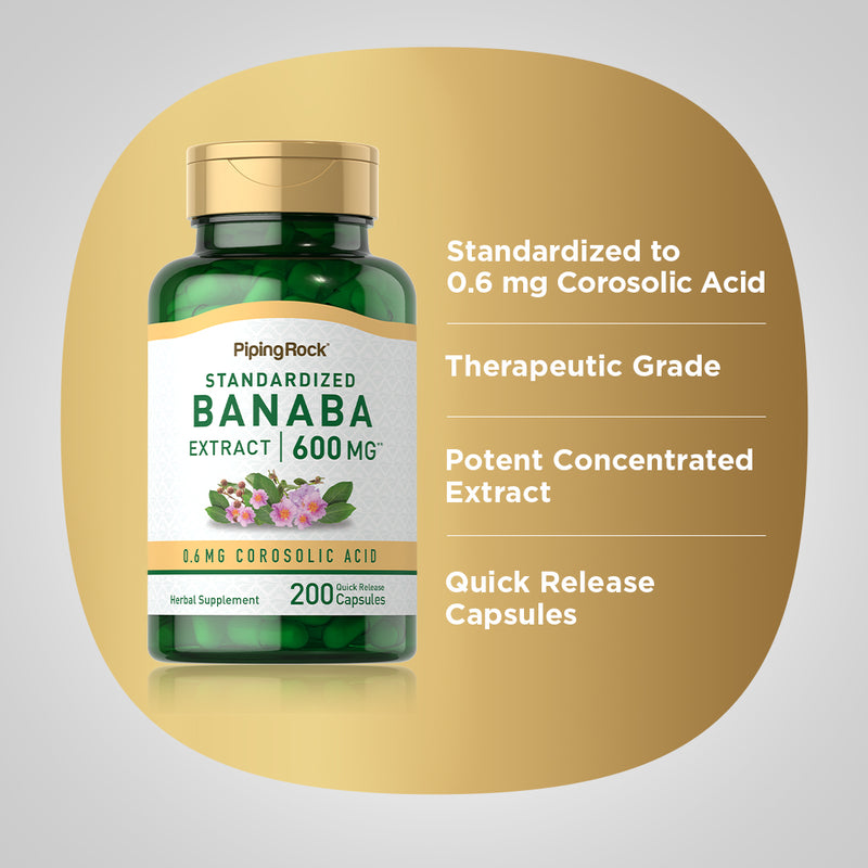 10152 PIP Banaba Extract (2% Corosolic Acid) 600 mg 200