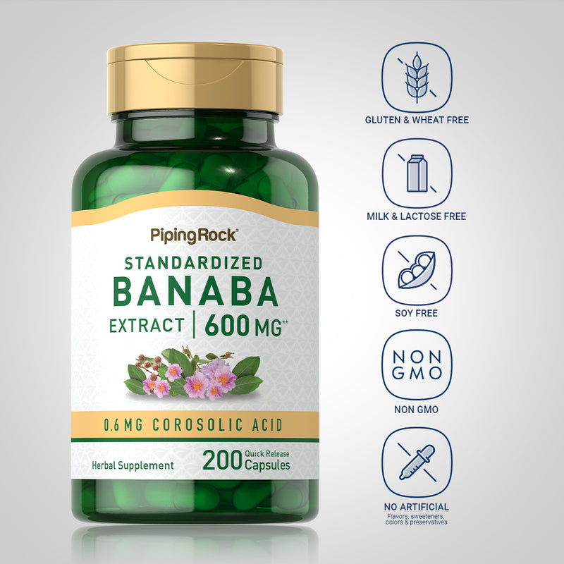 10152 PIP Banaba Extract (2% Corosolic Acid) 600 mg 200