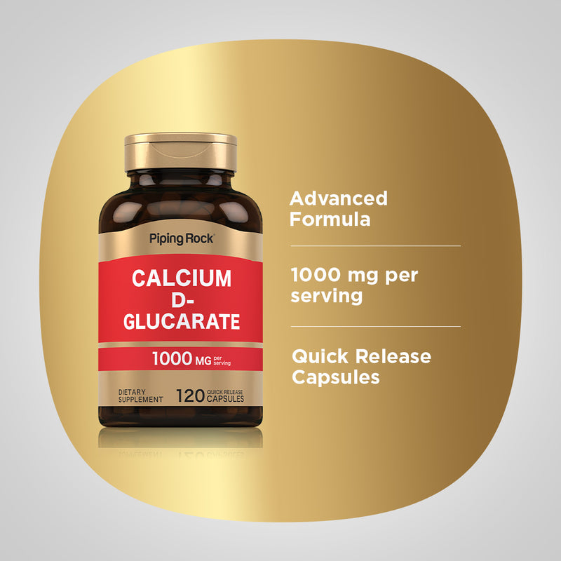 14560 PIP Calcium D-Glucarate 1000 mg 120 Capsules