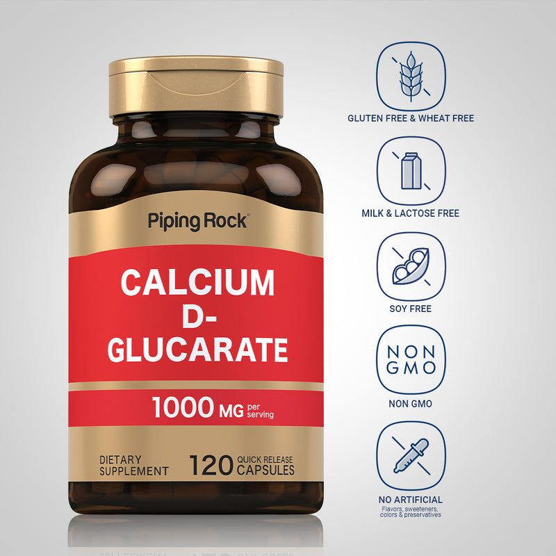 14560 PIP Calcium D-Glucarate 1000 mg 120 Capsules