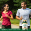 Man and woman jogging outdoors with a bottle of Cinnamon, Gymnema, Mulberry alongside them.