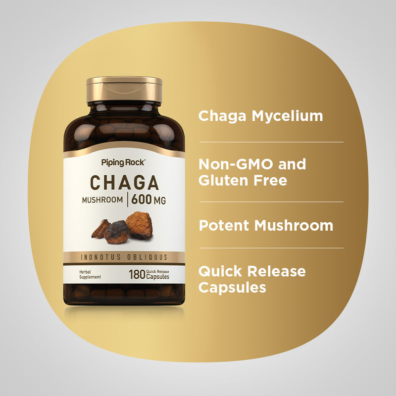 10831 Chaga Mushroom 600 mg 180 Capsules