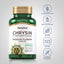 Chrysin bottle with icons indicating gluten-free, wheat-free, milk-free, lactose-free, soy-free, non-GMO, no artificial additives.