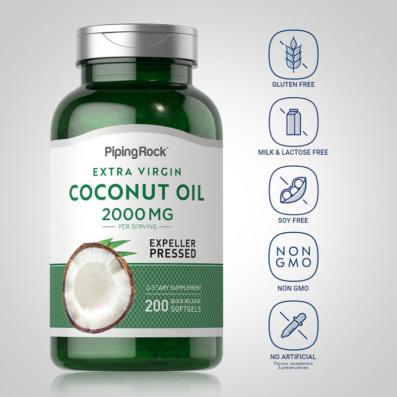 802 PIP Coconut Oil 2000 mg Softgels 200