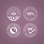 Infographic showing high quality, lab-tested USA products with 100% ethically sourced ingredients and GMP quality assurance.