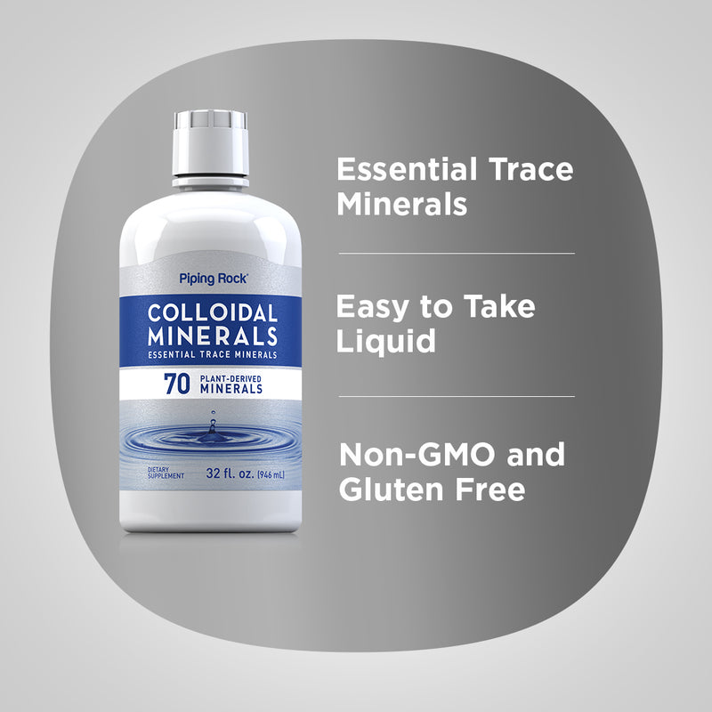 39030 PIP JW Colloidal Minerals Unflavor Liquid 32 OZ