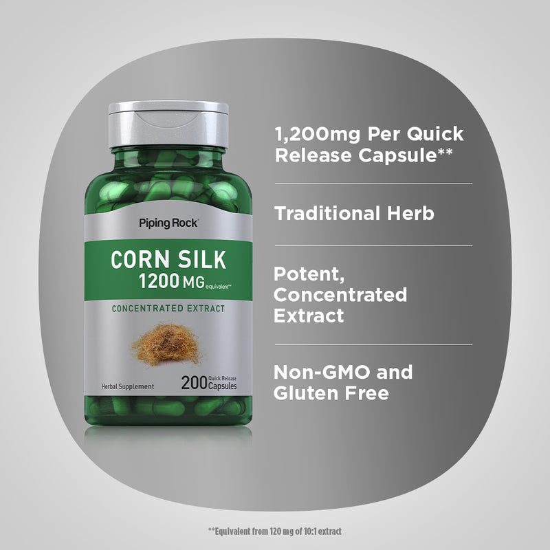15321 PIP  Corn Silk 1200 mg 200 Capsules