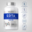 EDTA bottle with icons indicating Gluten & Wheat Free, Milk & Lactose Free, Soy Free, Non GMO, No Artificial Additives