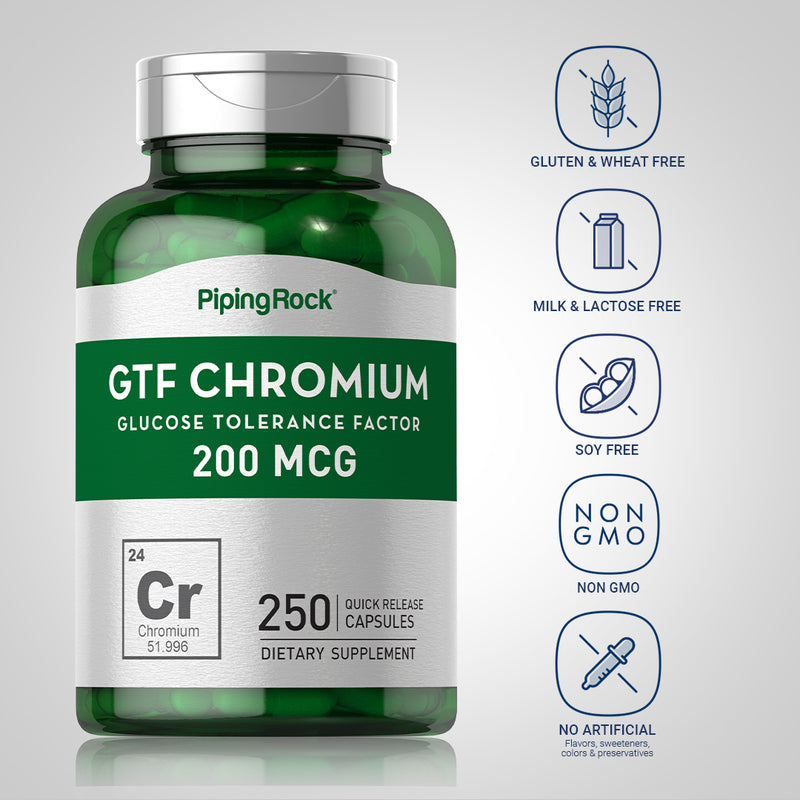 1694 PIP GTF Chromium 200 mcg 250 Capsules