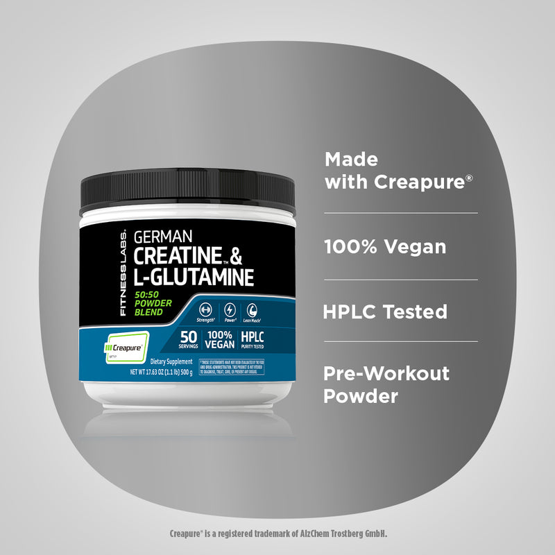 20760 18+ ID REQ! German Creatine Monohydrate & LGlutamine Powder