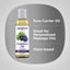 Product highlights graphic stating Pure Carrier Oil, ideal for personalized massage oils, plant-based benefits.