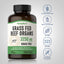 Grass Fed Beef Organs bottle with icons indicating gluten, wheat, milk, lactose, soy free, non-GMO, no artificial additives.
