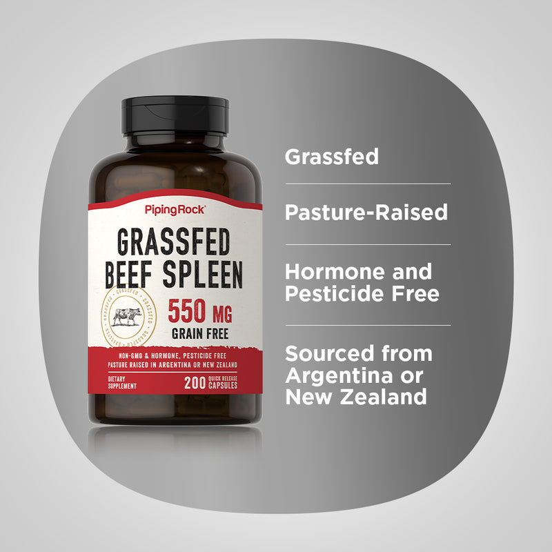 18261 PIP  Grass Fed Spleen 550 mg 200 Capsules