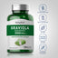 Graviola bottle with icons indicating Gluten & Wheat Free, Milk & Lactose Free, Soy Free, Non-GMO, No Artificial Additives.