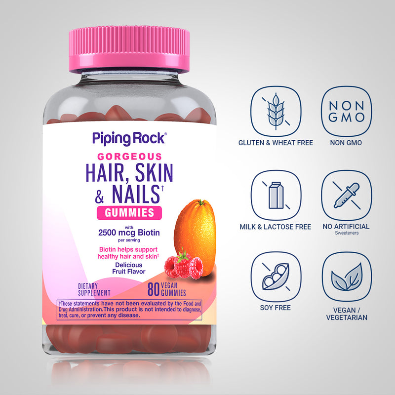 10260 PIP Hair, Skin, Nails 80 Gummies