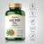 Hempseed Oil bottle with icons indicating Gluten Free, Wheat Free, Milk Free, Lactose Free, Soy Free, Non GMO, No Artificial Additives.