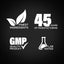 Infographic showcasing finest ingredients, over 45 years of manufacturing experience, GMP quality, and lab-tested products.