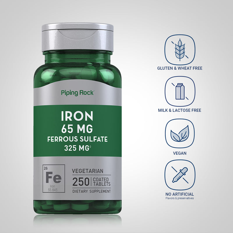 1763 PIP Iron Ferrous Sulfate 65 mg Coated Tablets 250
