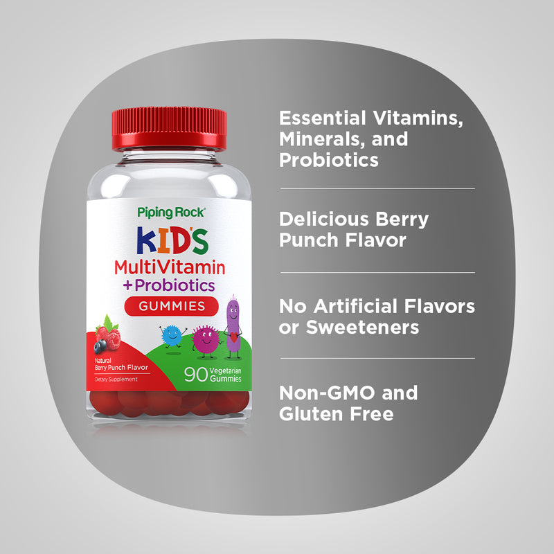 16896 PIP Kids Multivitamin + Probiotic 90 Gummies