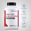 L-Glutamine bottle with icons indicating gluten and wheat free, milk and lactose free, non-GMO, and no artificial additives.