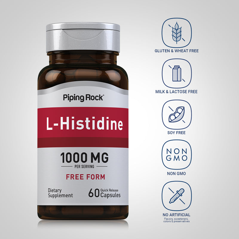 40086 PIP  I-Histidine 1000 mg  60 Capsules