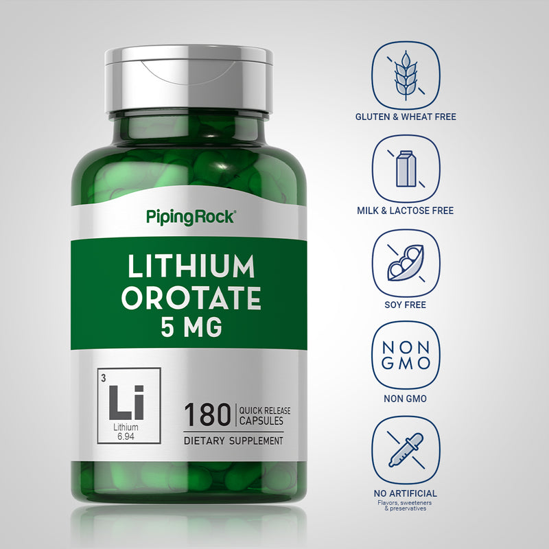 15231 PIP Lithium Orotate 5 mg 180 Capsules