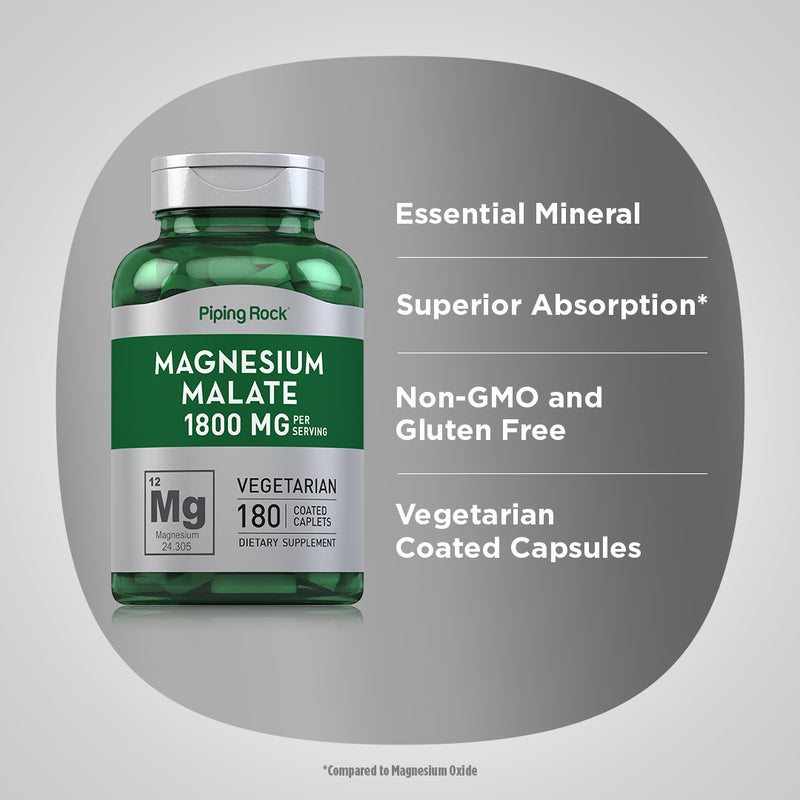 39213 PIP Magnesium Malate 180 Coated Caplets