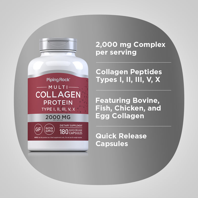 15062 PIP Multi Collagen Protein 180 Capslues