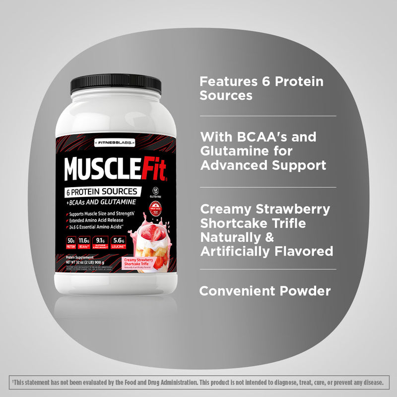 20390 FL MuscleFIt Protein Strawb Ice Cream 2lb (94-24)