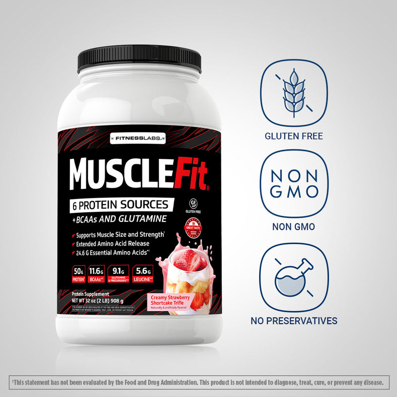 20390 FL MuscleFIt Protein Strawb Ice Cream 2lb (94-24)