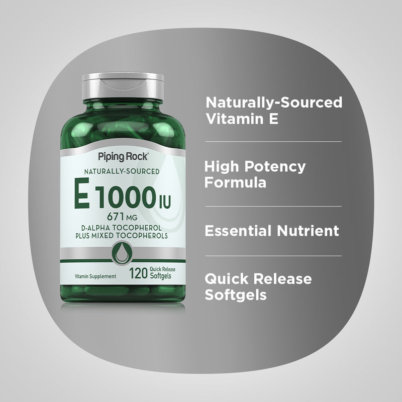 17272 PIP E 1000 IU plus Mixed Toco 120 Softgels