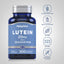 Lutein bottle with icons indicating Gluten & Wheat Free, Milk & Lactose Free, Soy Free, NON GMO, No Artificial elements.