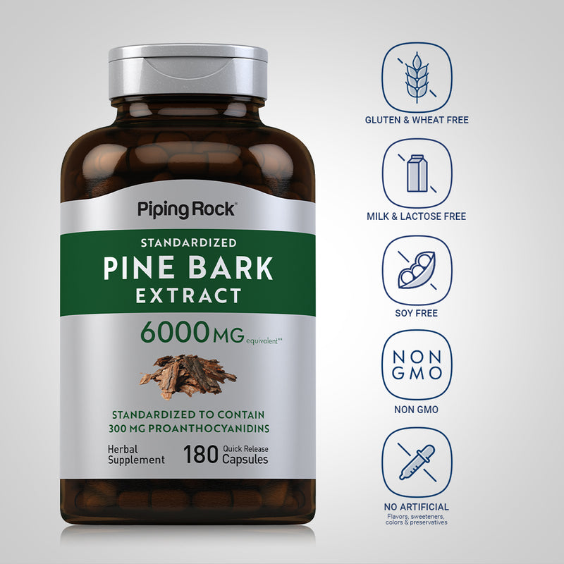 14581 PIP Pine Bark 6000 mg 180 Capsules