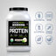 Plant Protein bottle with icons indicating: Gluten & Wheat Free, Non GMO, Milk & Lactose Free, No Artificial Flavors, Soy Free, Vegan.