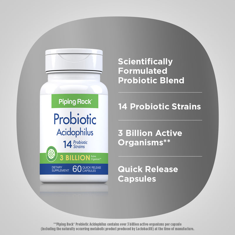 4900 PIP Probiotic-14 3 Billion 60 Capsules