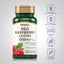 Red Raspberry Leaves bottle with icons indicating Gluten & Wheat Free, Milk & Lactose Free, Non-GMO, Soy Free, No Artificial Additives.