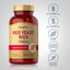 Red Yeast Rice bottle with icons indicating Gluten-Free, Wheat-Free, Milk-Free, Lactose-Free, Soy-Free, Non-GMO, no artificial additives.
