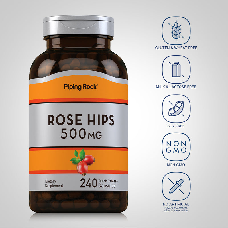 1523 PIP Rose Hips 500 mg 240 Capsules