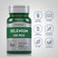 Selenium bottle with icons indicating Gluten & Wheat Free, NON GMO, Milk & Lactose Free, No Artificial Flavors or Preservatives.
