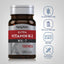 Vitamin K-2 bottle with icons indicating gluten-free, GMO-free, lactose-free, and no artificial flavors or preservatives.
