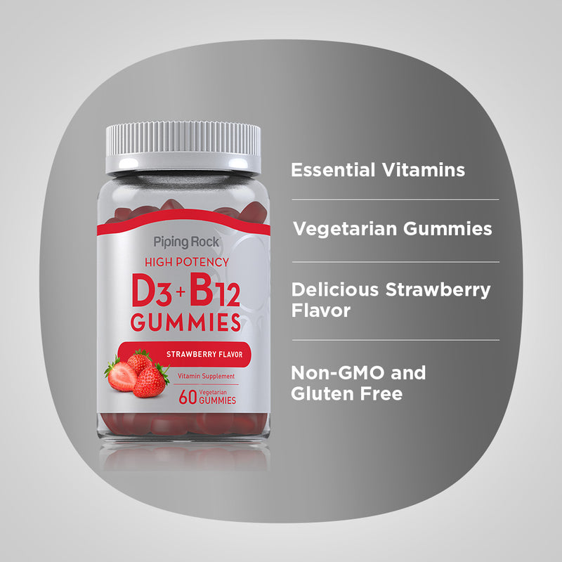 18771 Vitamin D3+B12 60 Gummies (NT18771)