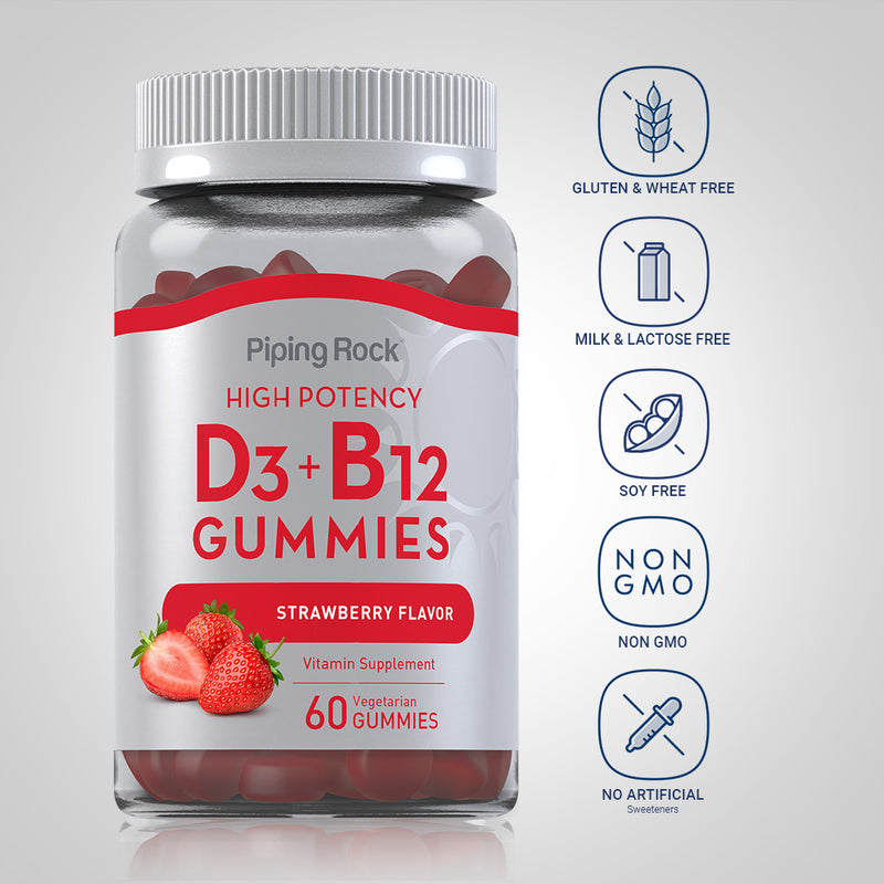 18771 Vitamin D3+B12 60 Gummies (NT18771)