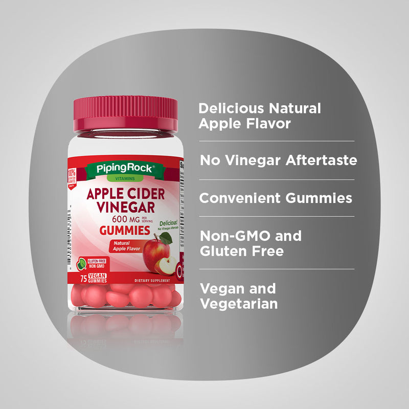 15511 PIP Apple Cider Vinegar 600 mg 75 Gummies (NT15511