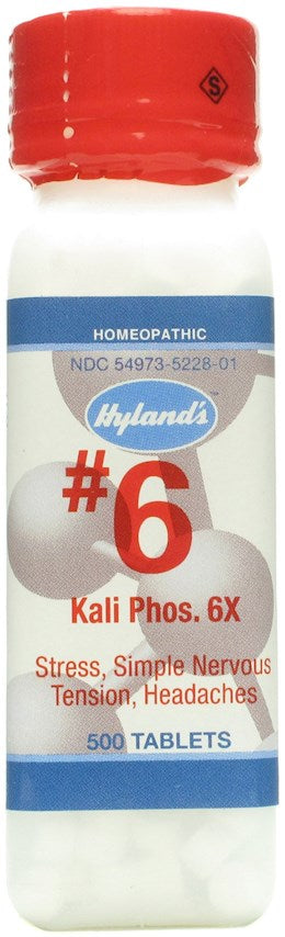 40966 Hylands #6 Kali Phosphoricum 6X 500 Tablets