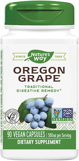41233 Nat Way Oregon Grape Root 500 mg 90 VC
