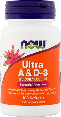 39372 Now Vit A & D3 25,000/1000 Softgels 100